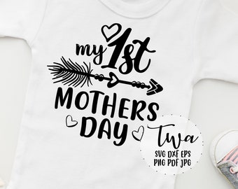 1st mothers day svg | Etsy