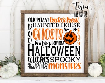 Download Halloween Words Svg Etsy
