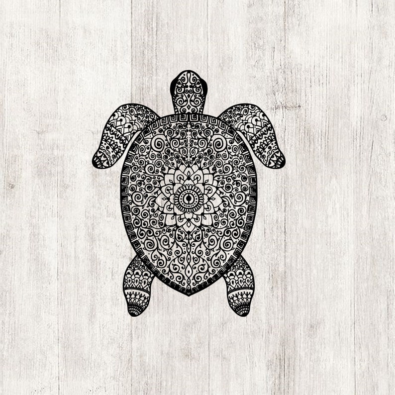 Download Mandala turtle svg files for cricut turtle zentangle svg ...