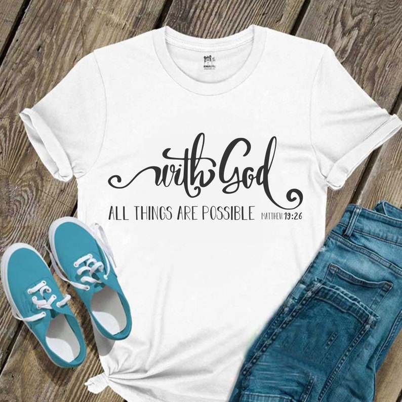 With God All Things Are Possible Svg Bible Verse Quotes | Etsy