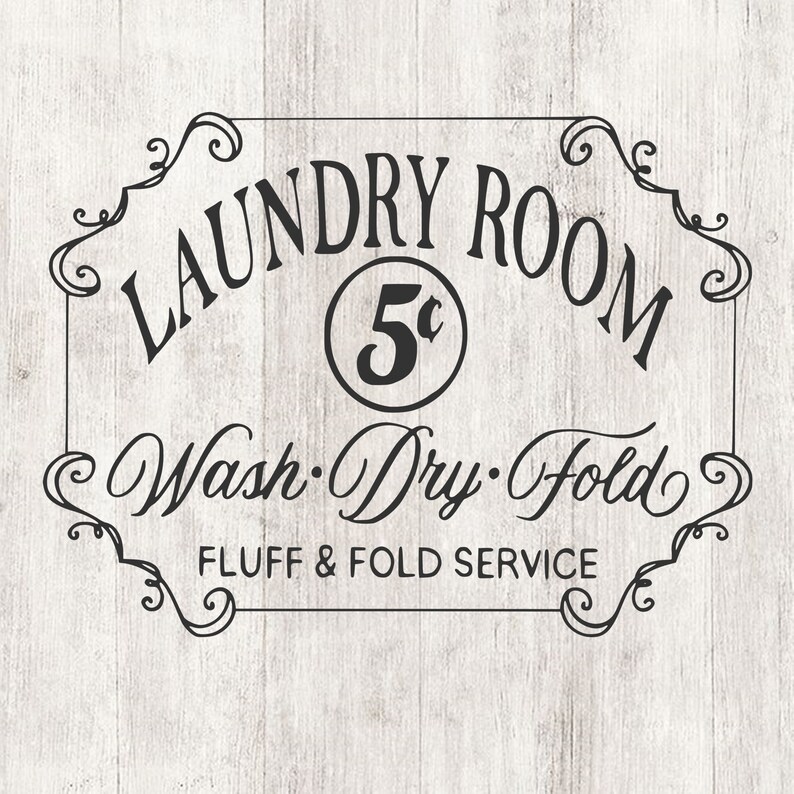 Laundry room farmhouse printable sign stencil cut files for Etsy