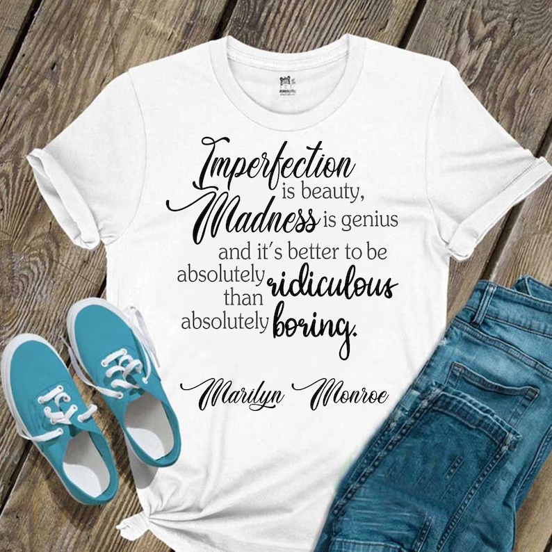 Download Imperfection is beauty Marilyn Monroe quotes printable | Etsy