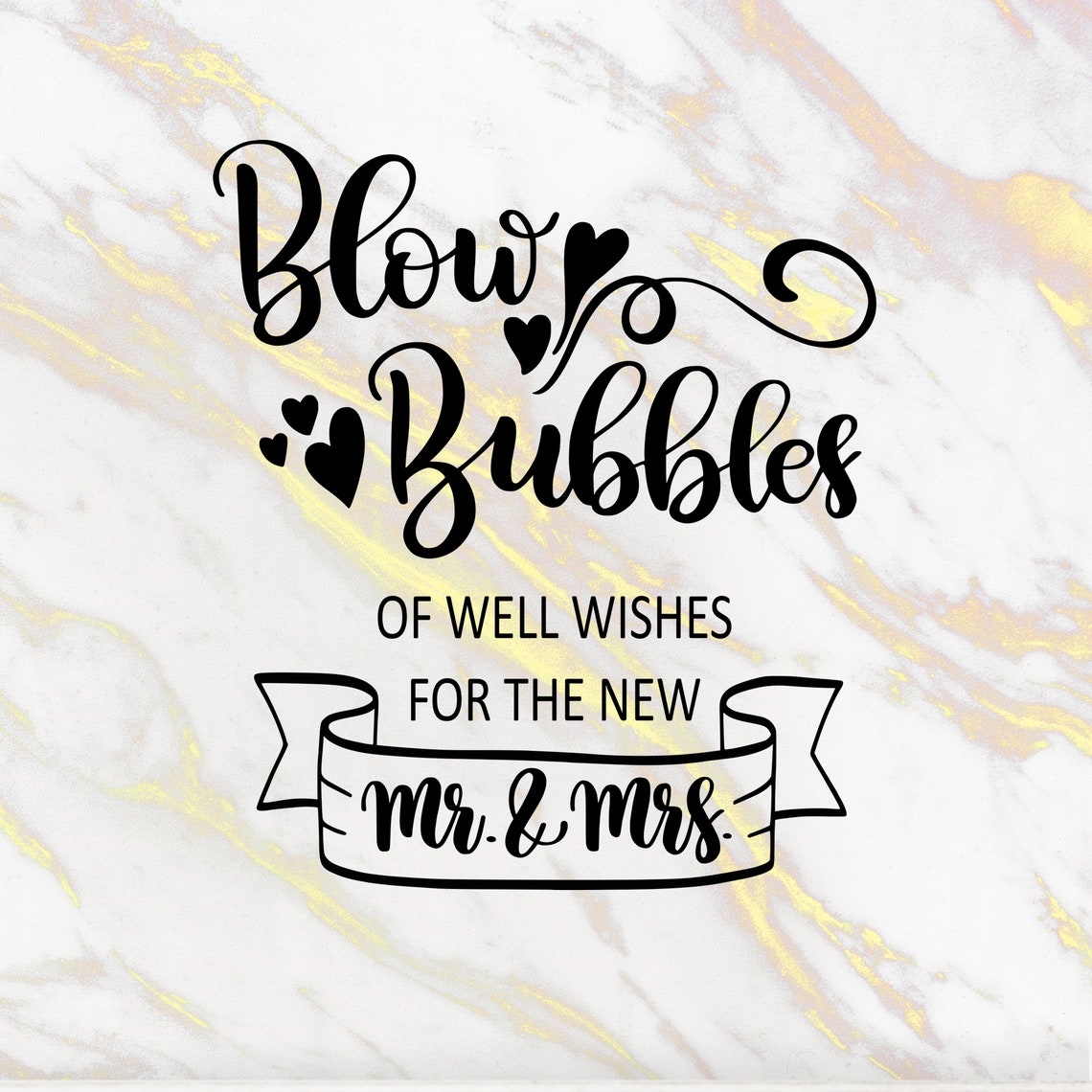 Blow Bubbles of Good Wishes Mr Mrs Wedding Svg Cut Files Etsy