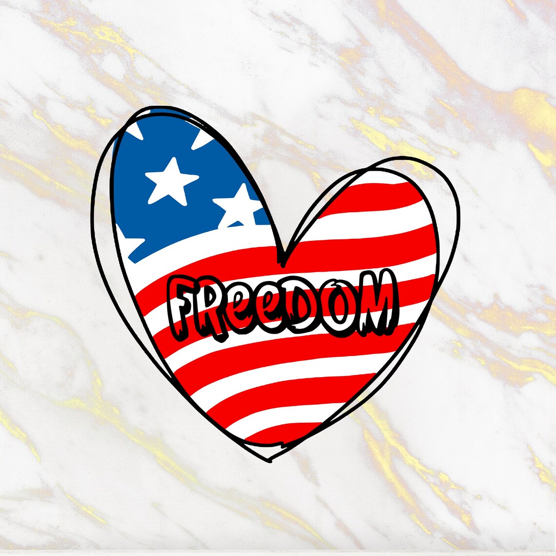 Freedom heart svg american flag heart svg 4th of july svg | Etsy