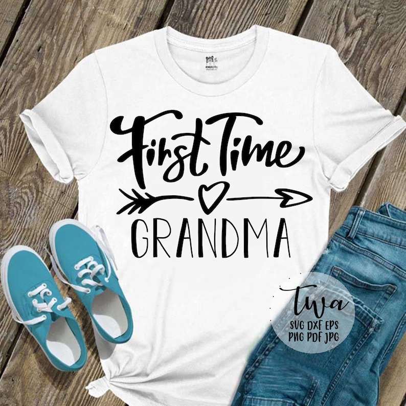 First time grandma svg grandma gift printable cut files  Etsy