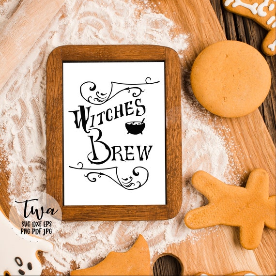 Witches Brew Svg Halloween Kitchen Decor Printable Witch Etsy