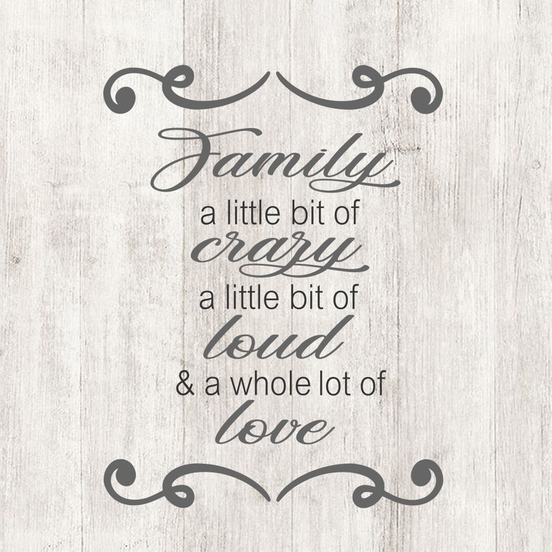 family a little bit of crazy svg printable family quotes svg etsy