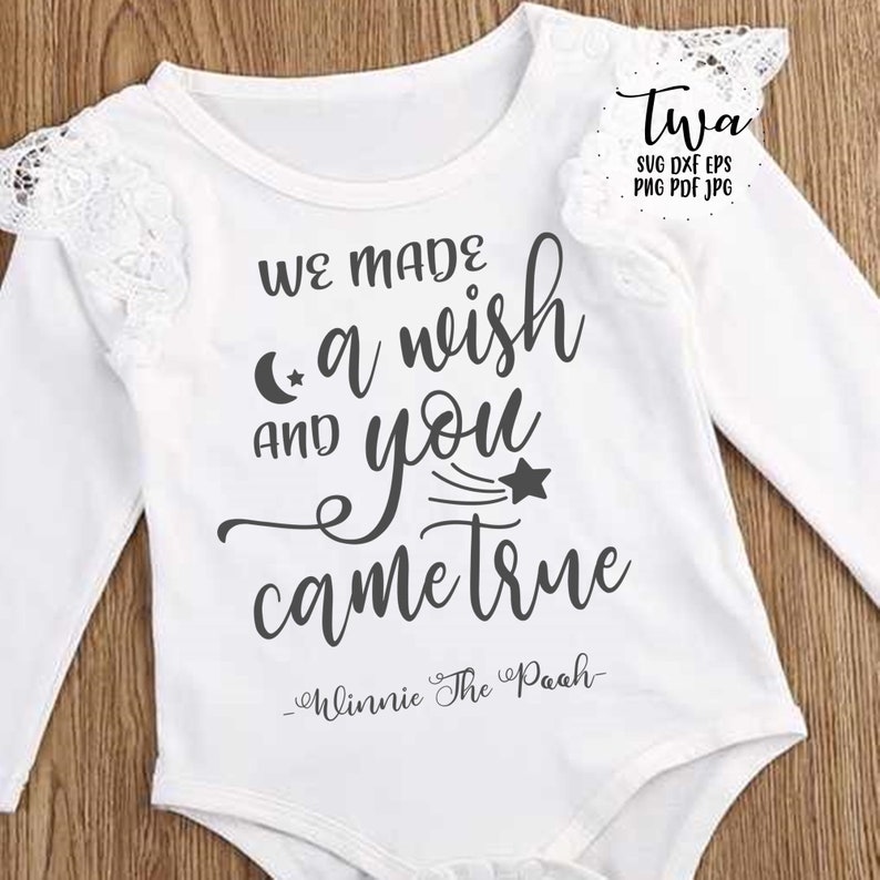 Download Winnie The Pooh quote svg file for cricut We made a wish and | Etsy