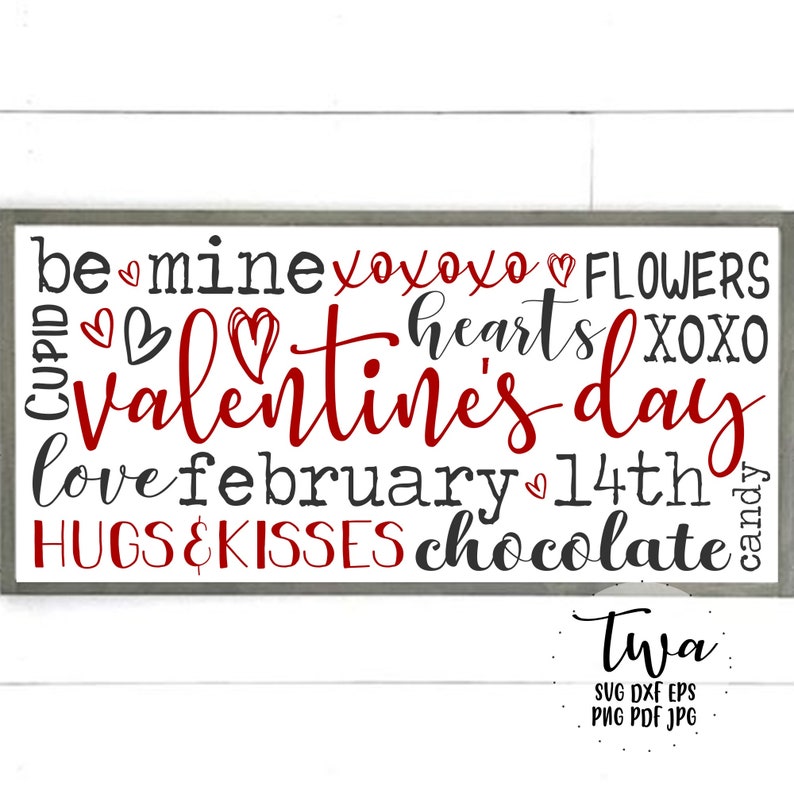 Download Valentines day subway art svg word art svg Valentines day ...