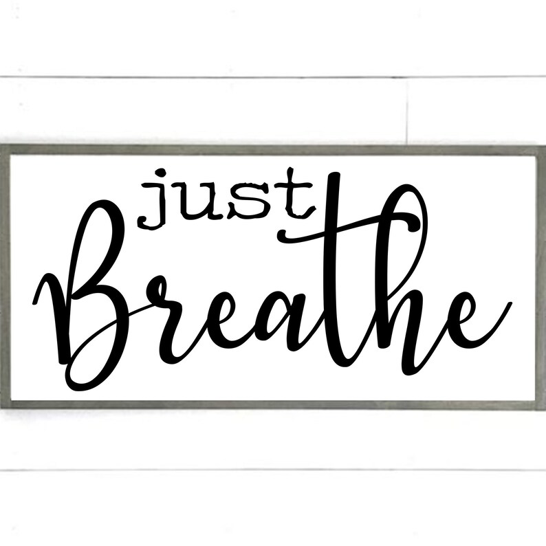 Download Just breathe svg just breathe printable hand lettered svg | Etsy