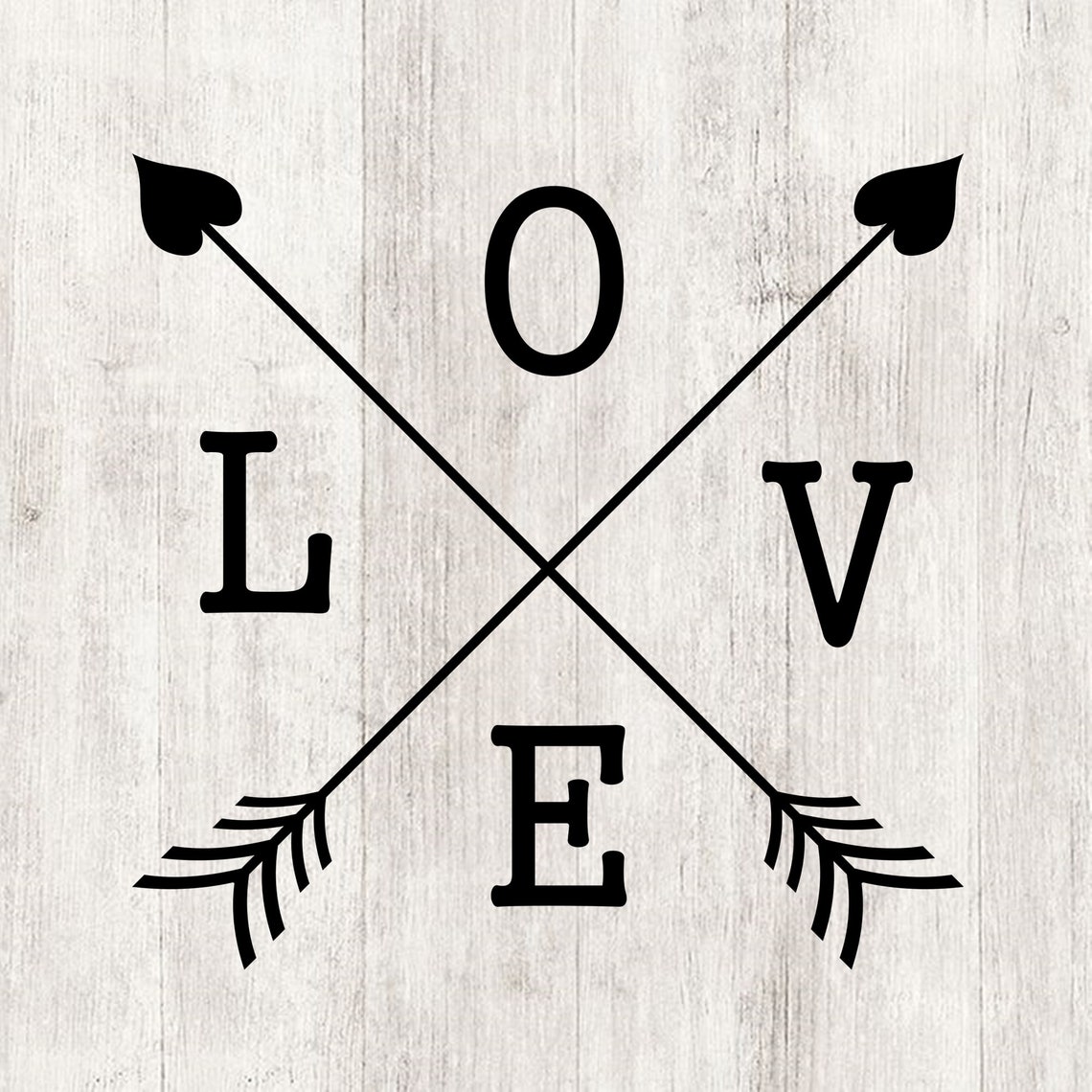 Crossed arrows svg love digital design love with arrow svg Etsy