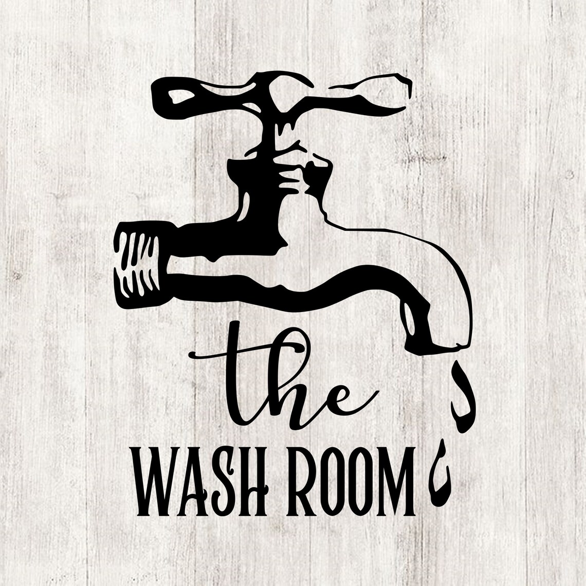 Wash room sign svg bathroom svg files for cricut faucet svg Etsy