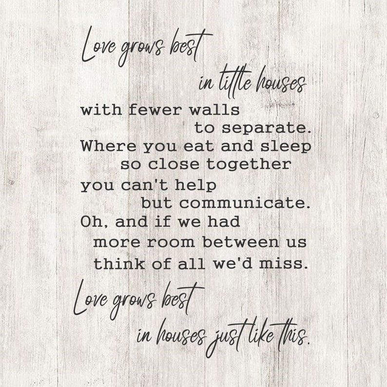 Love grows best in little houses printable love grows best in | Etsy