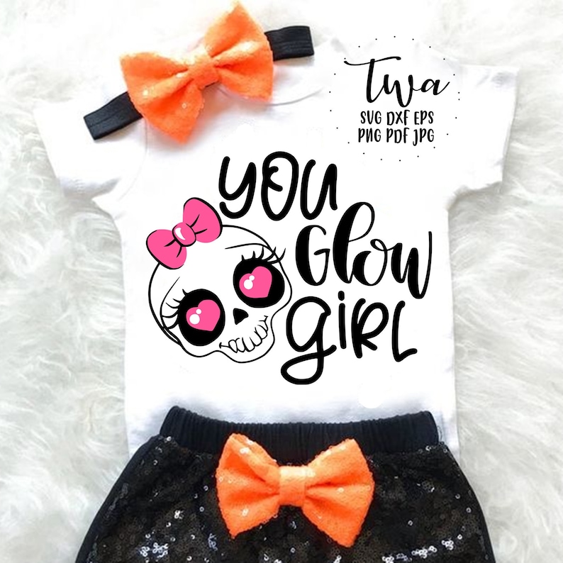 You glow girl svg girl Halloween shirt svg cute toddler svg Etsy
