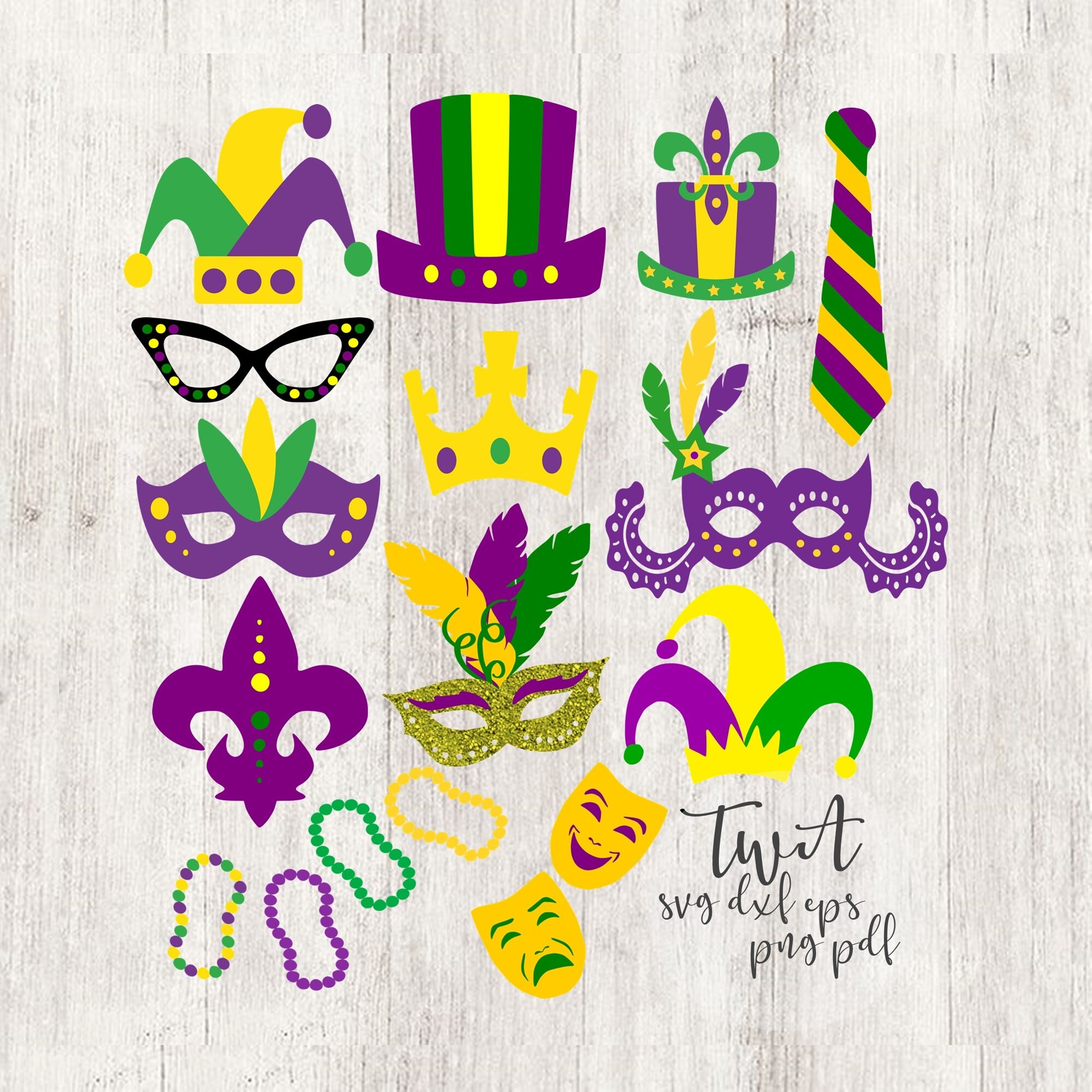 mardi gras svg design