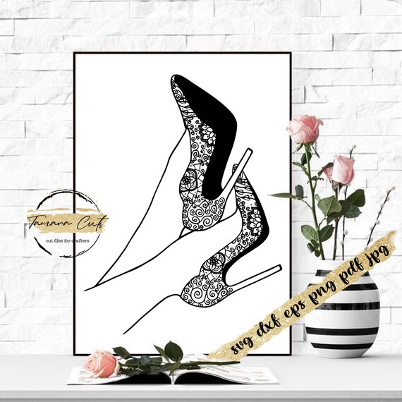 Mandala Svg Shoes Digital Design Cut Files for Cricut Fashion | Etsy