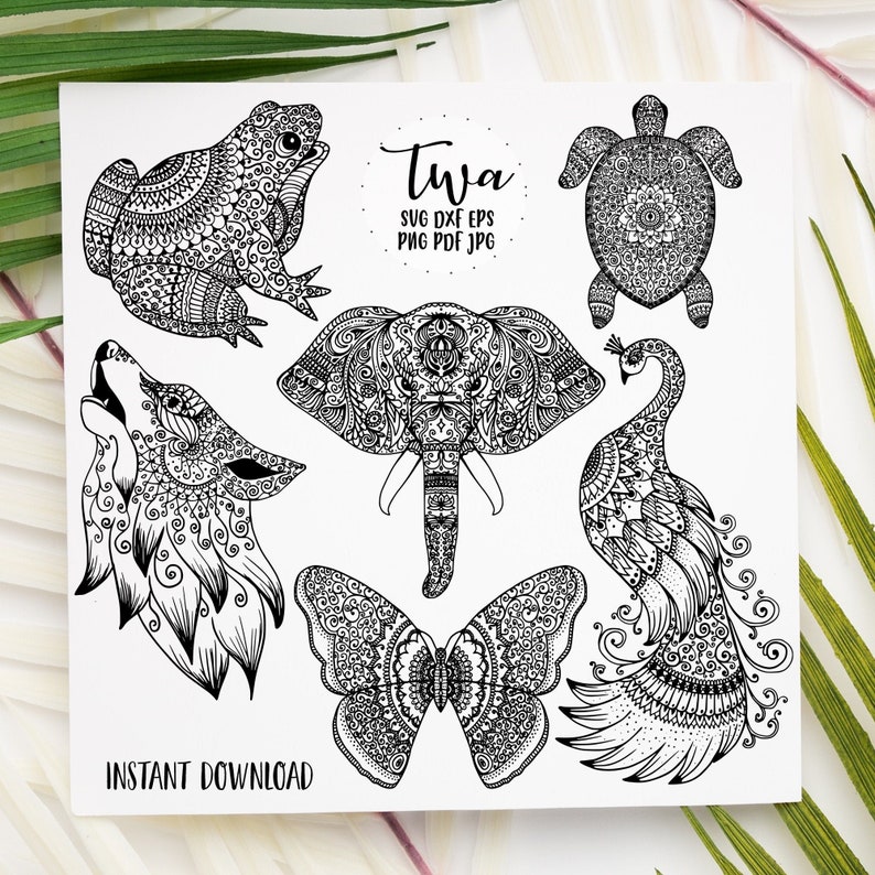 Download Mandala svg bundle mandala animals svg mandala elephant ...