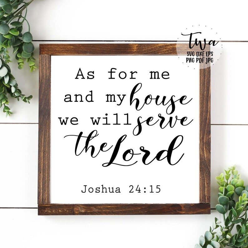 As for Me and My House We Will Serve the Lord Svg Religious | Etsy