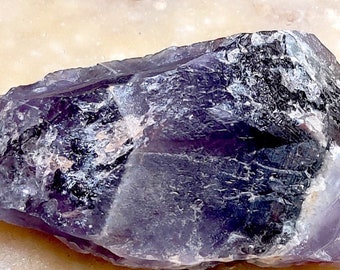 Sparkly Rare Auralite-23 Crystal Wand 3.3', Also known as 'Red-Capped Amethyst,' and 'Canada's Chevron Amethyst'
