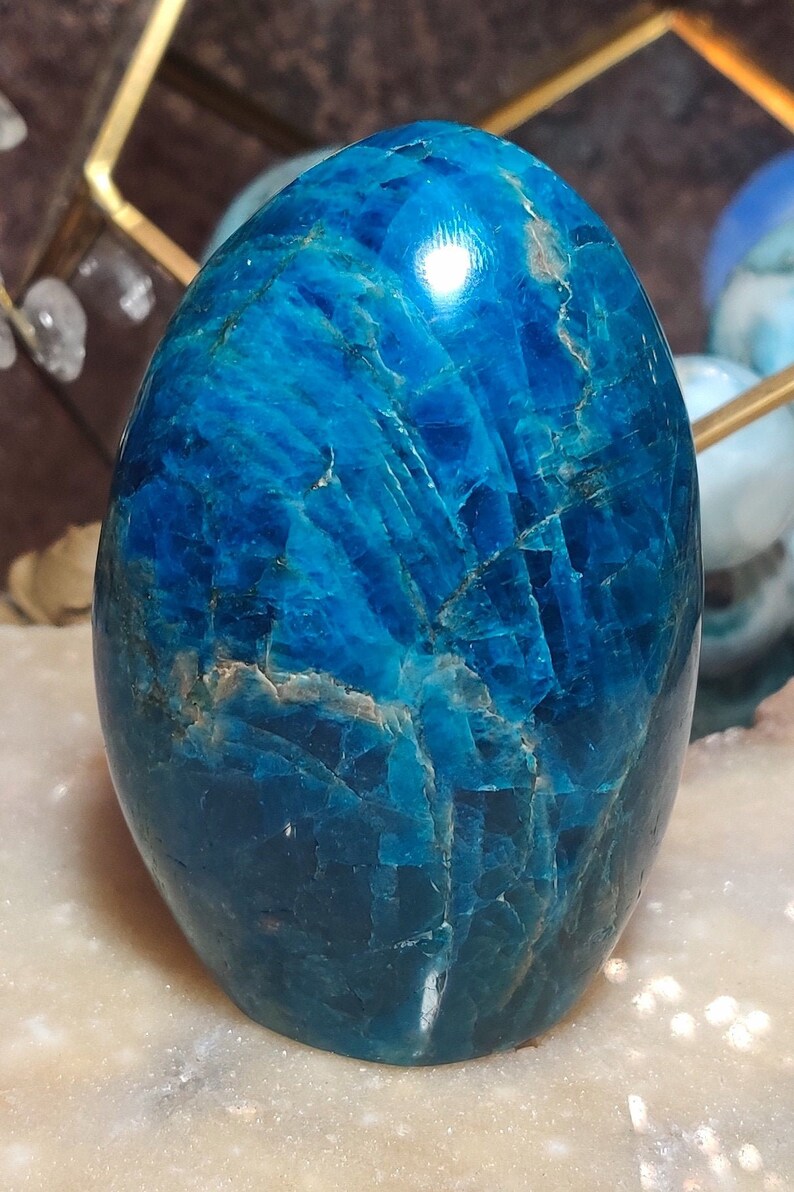 HUGE Flashy Blue Apatite Freeform OVER 1.5LBS