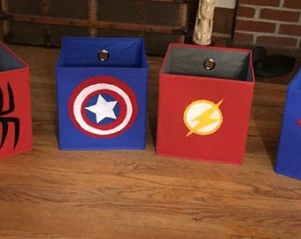 Unique children’s storage bins. Made to order with your choice of design.