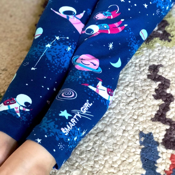 SALE Astronaut Leggings 12-18m Girls Outer Space Kids Pants STEM