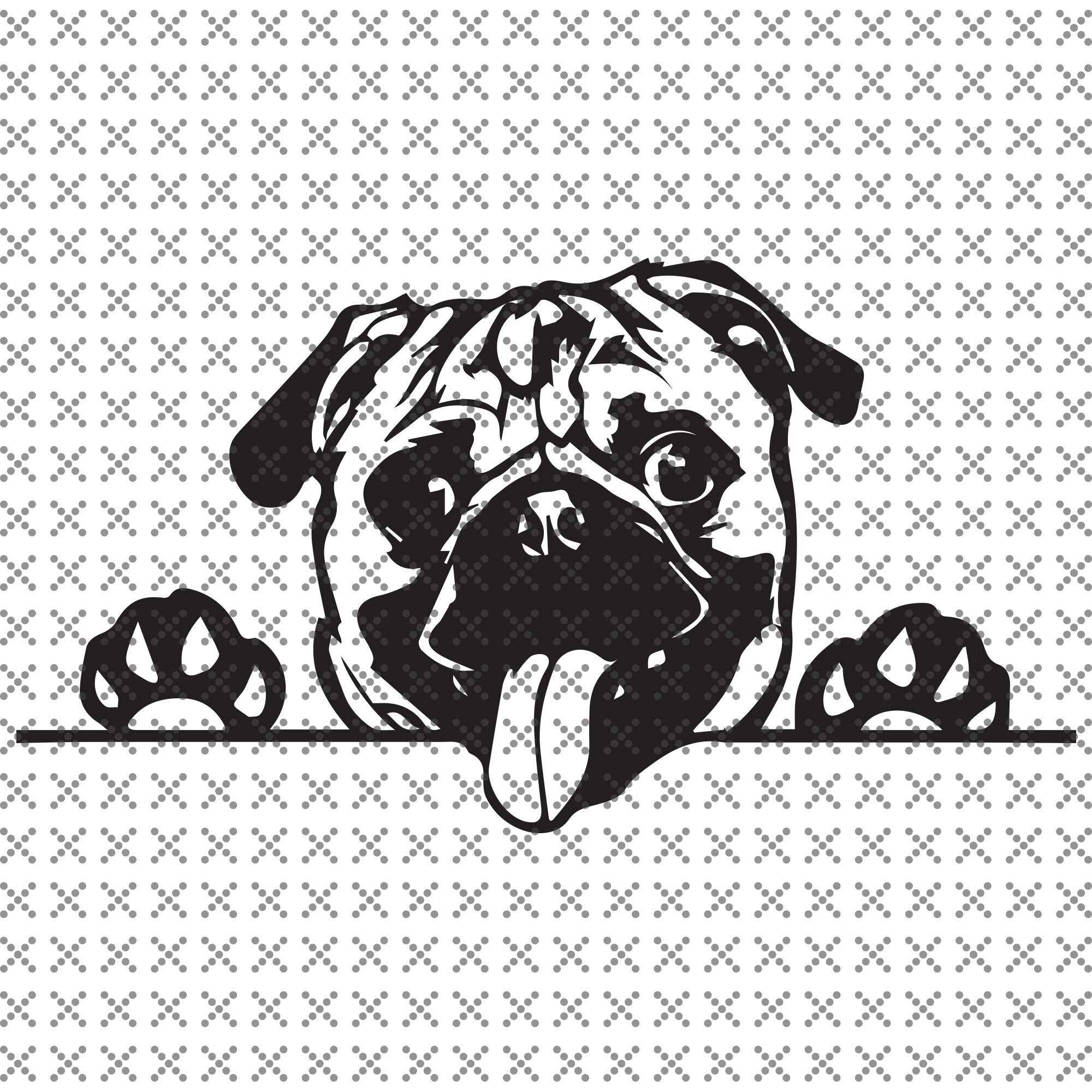 Download Pug SVG EPS PNG dxf Digital Download | Etsy