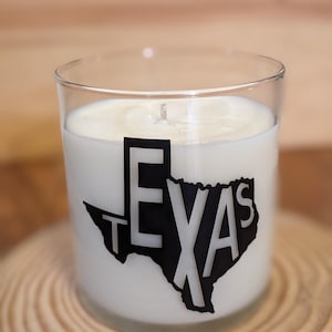 Texas State Soy Wax Candle – Handcrafted Scented Candle with Texas Design – Perfect Gift for Texas Lovers, Home Decor, Eco-Friendly