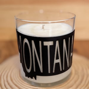 Montana State Soy Wax Candle – Handcrafted Scented Candle with Montana Design – Perfect Gift for Montana Lovers, Home Decor, Eco-Friendly