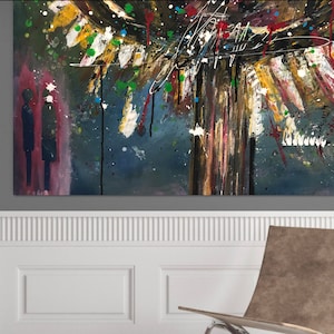 Modern Twist for Your Home - Eco-Friendly Abstract Art Featuring a Phoenix Rising