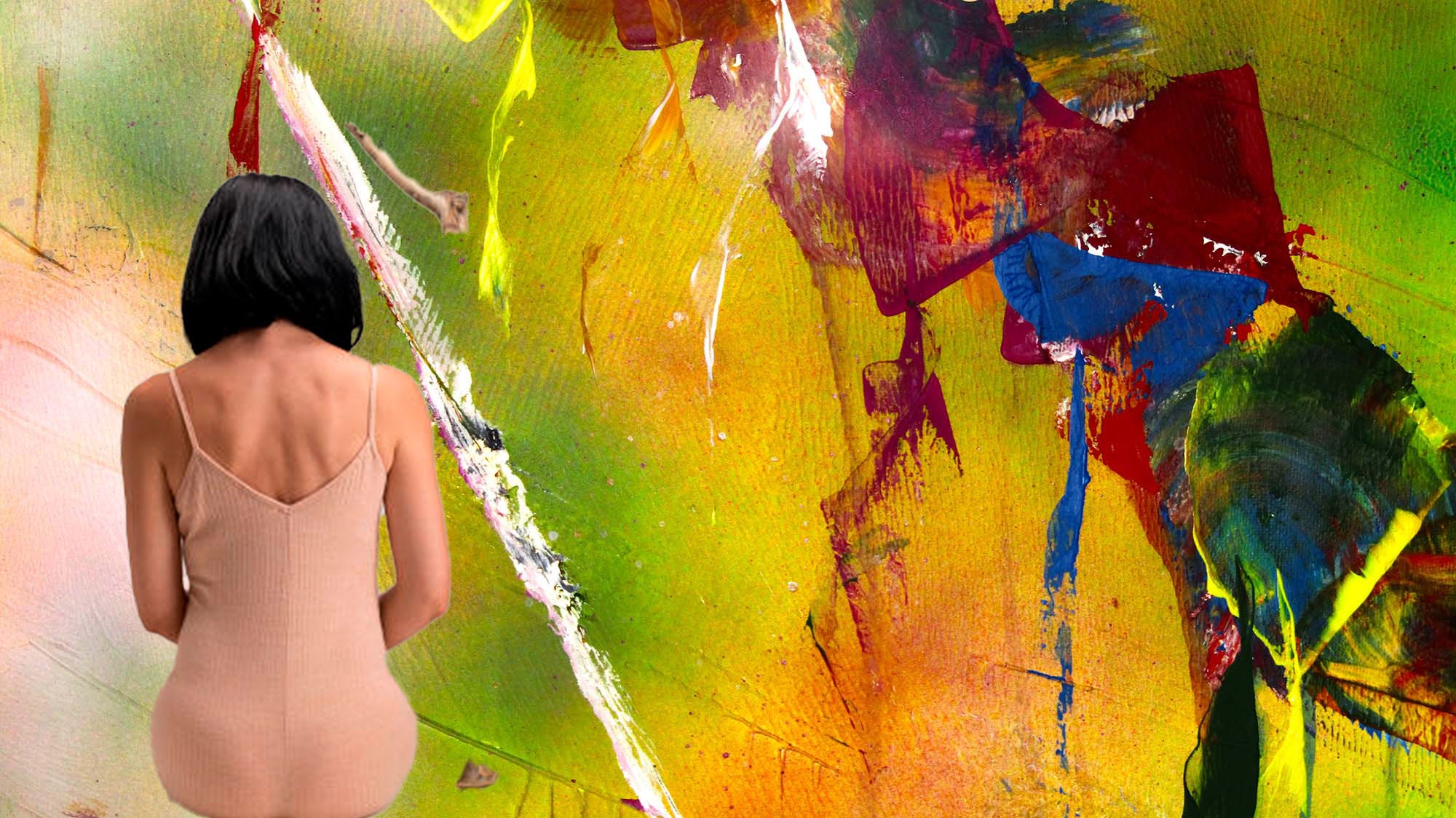 Canvas Wall Art – Vibrant Acrylic Eye Abstract Painting – B1272 - Fancy  Artwork