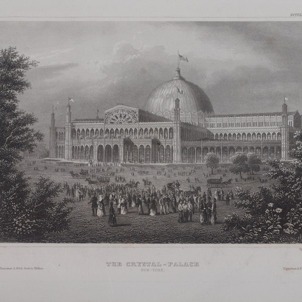 Vue animée Crystal Palace New York 1860 Poppel