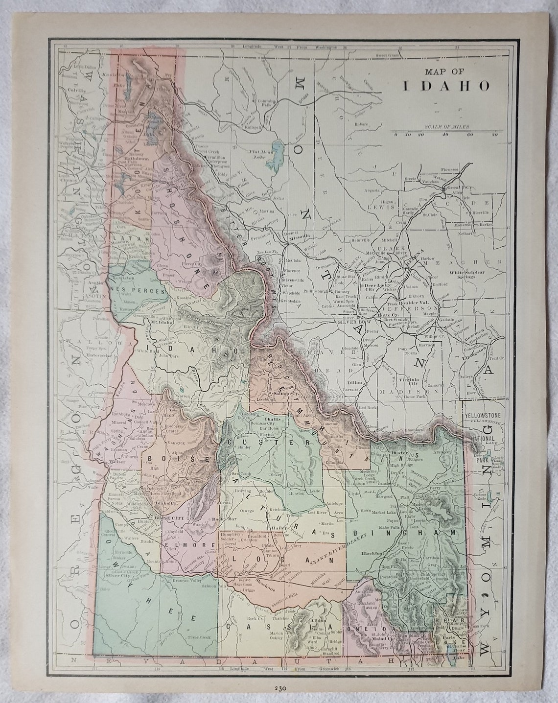 Utah and Idaho Big Map 1890