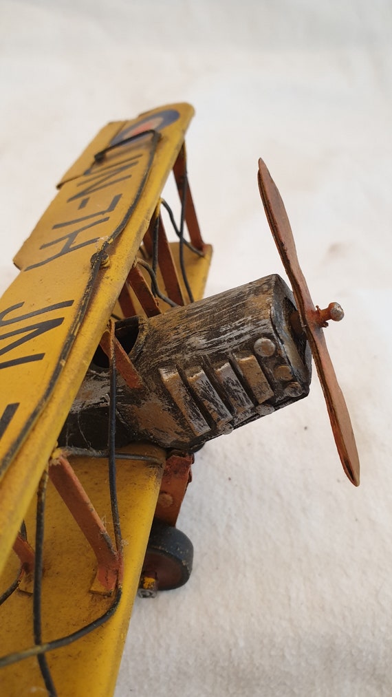 Rare Ancient Model Airplane Curtiss JN-7 Jenny Biplane in Metal Tin US Army  - Etsy