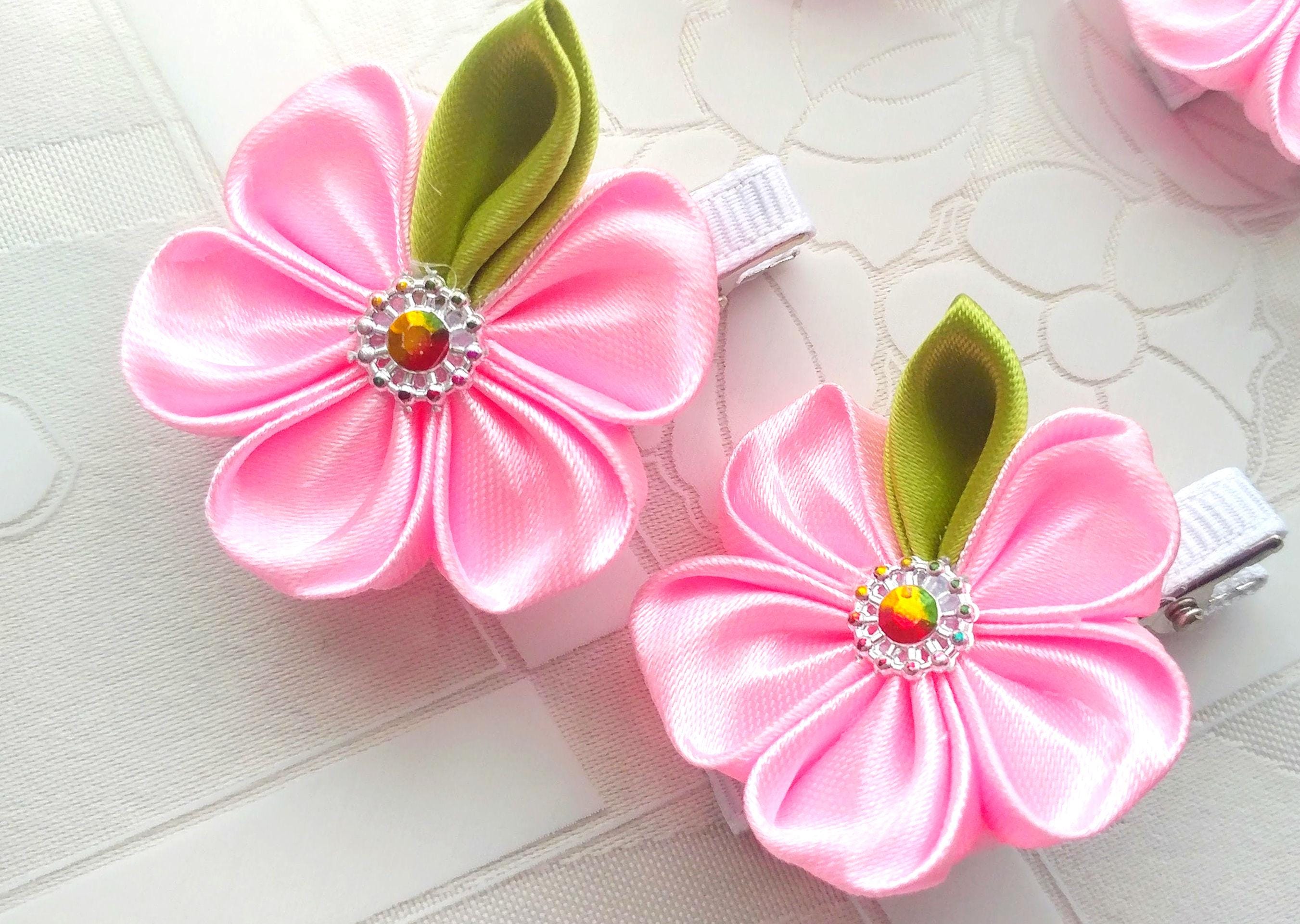 Cherry Blossom Hair Clips, Spring Hair Piece, Pink Hair
