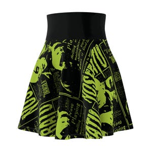 Nosferatu Skater Skirt, Gothic Fashion, Vintage Horror Movie, Halloween Vampire Apparel, Women&#39;s Halloween Costume