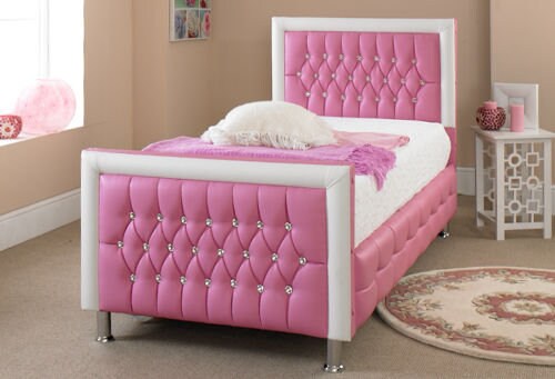 girls pink bed