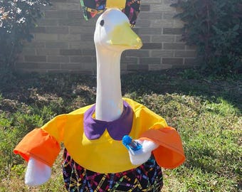 Back to School Style – Handmade Porch Goose Outfit with Hairbow & Glitter Pen