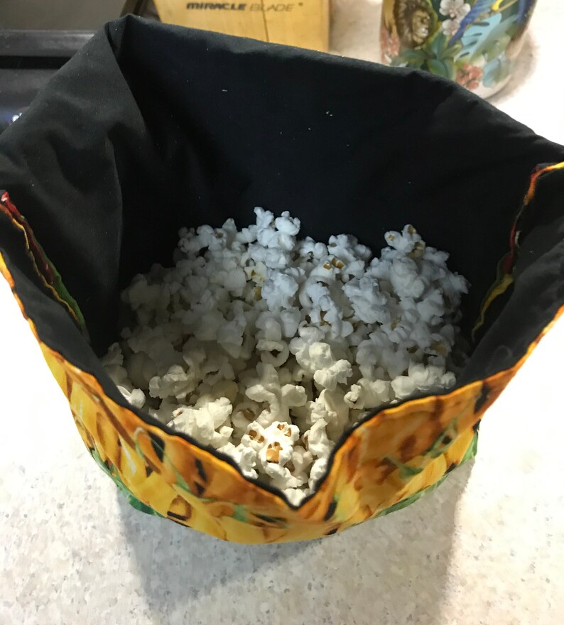 Microwave Popcorn Bag Reusable Fabric Etsy