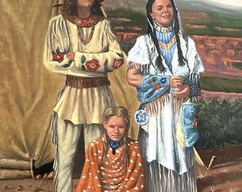 Old Mixed Native American Family