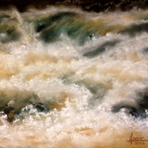 Raging River this is an 11x14 framed Award Winning Painting of a raging River Up-State New York. (Original Sold)