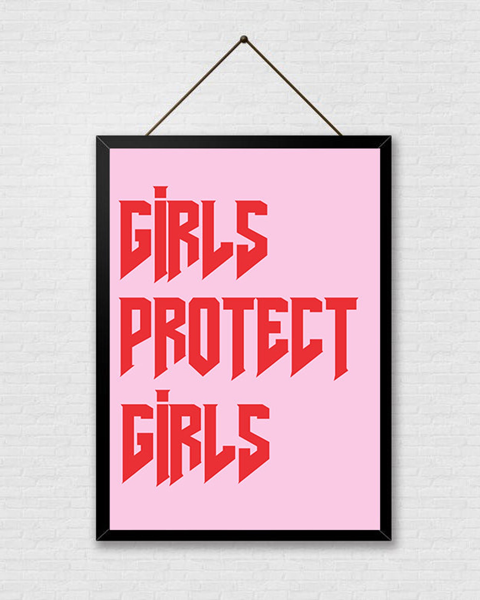 Girls Protect Girls Print Etsy