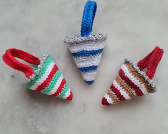 Crochet, christmas tree ornament