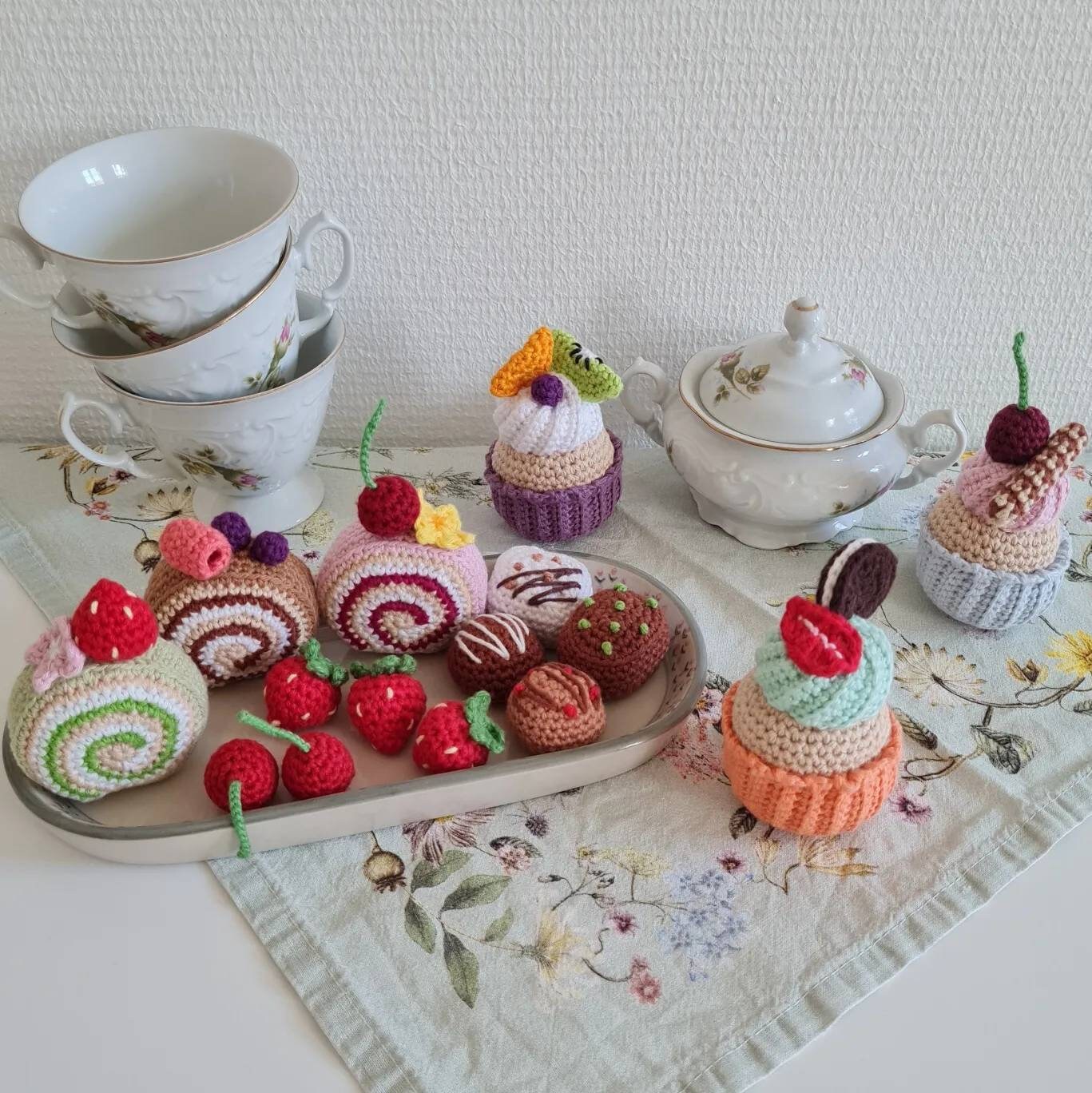 Crochet Play Food Cake Roll Etsy UK