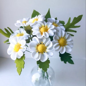 Daisy Felt Flowers, Spring Summer Flowers, Gift for mom