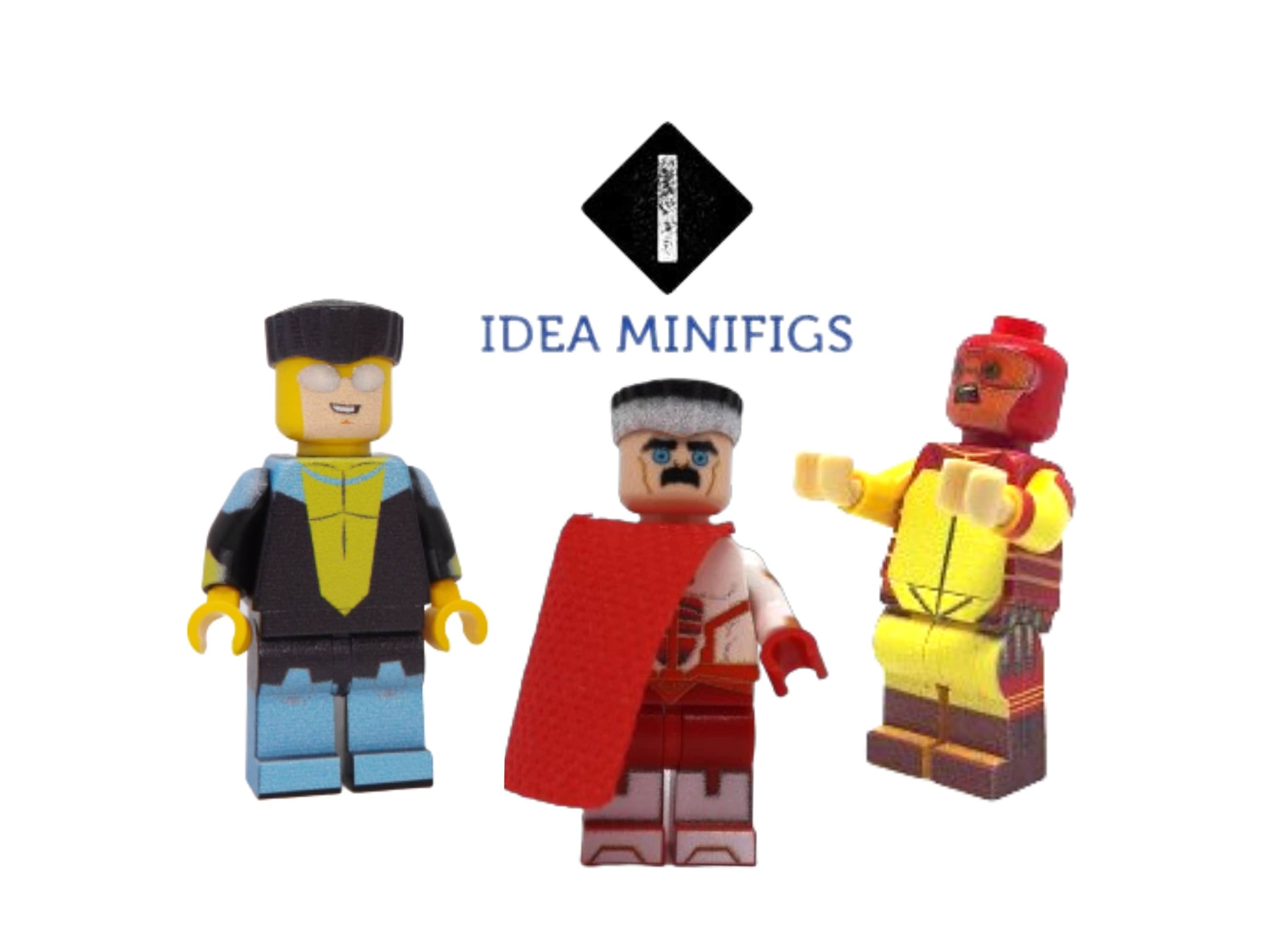 Custom UV Printed Invincible Mark V Rex V Omni-man Minifigs