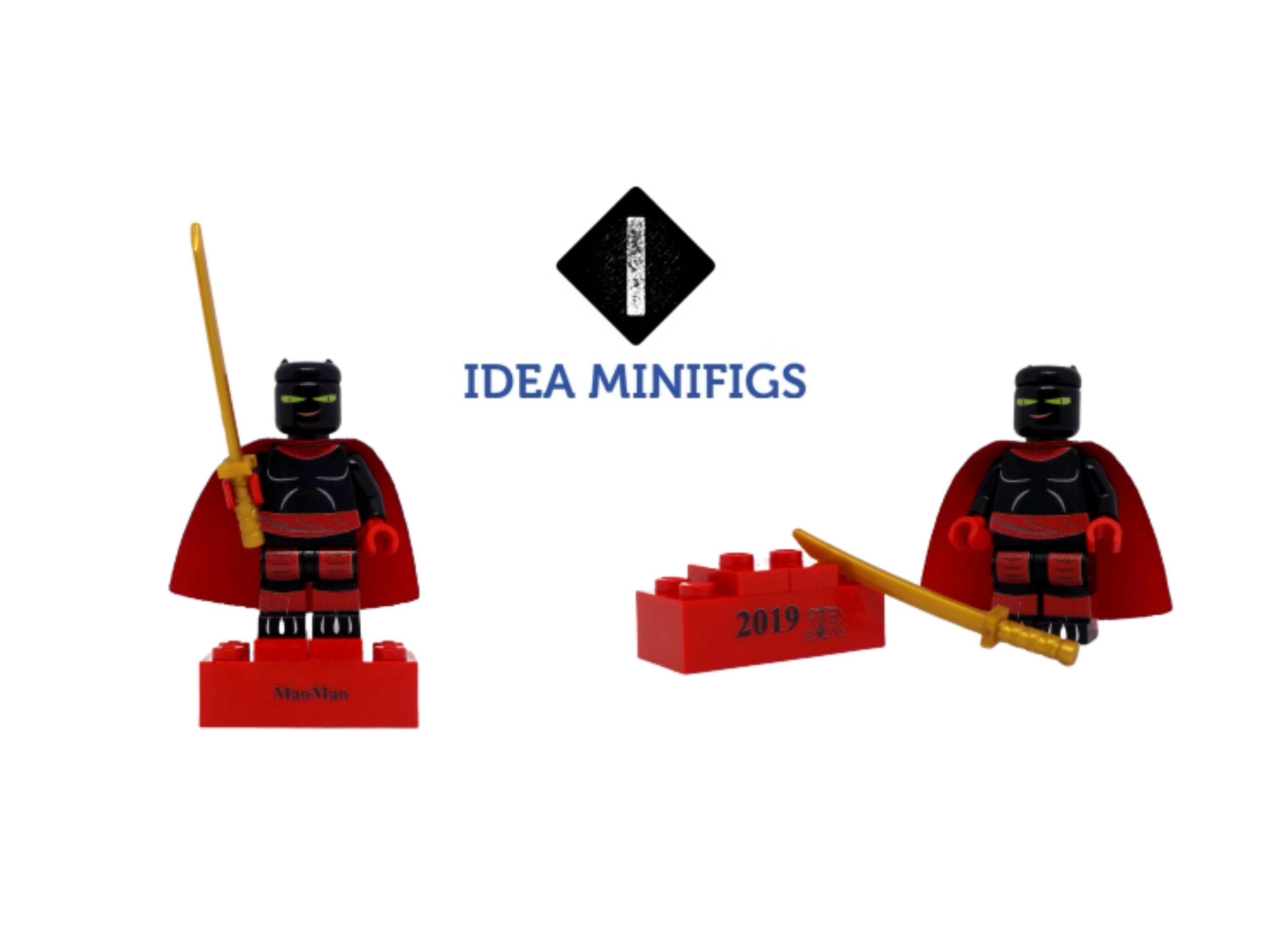 Custom UV Printed Mao Mao Kitty Hero - Model Built of LEGO