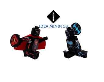 Benutzerdefinierte UV gedruckt Bat Tron Vs Super Tron - Modelle gebaut aus LEGO Minifigure Steine