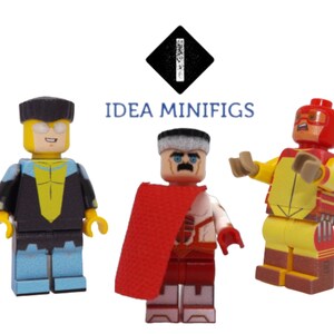 Custom UV Printed Invincible Mark V Rex V Omni-man Minifigs Image ...