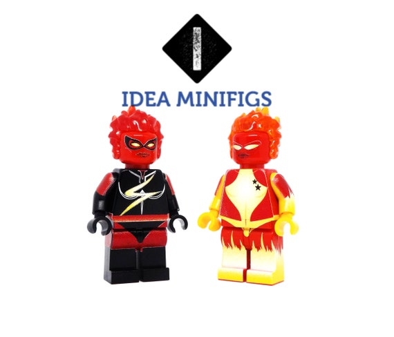 Custom UV Printed Carol Danvers Binary Starjammer Ms. Marvel Model Built of Lego Minifigure Bricks Etsy UK